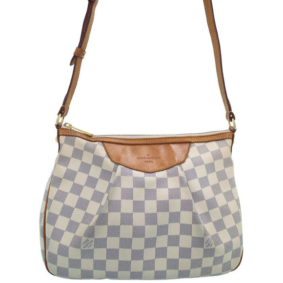 Louis Vuitton Azur PM White Siracusa Bag Damier Shoulder - Picture 1 of 8